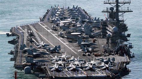 Us Aircraft Carrier Arrives In South Korea For Joint War Games To