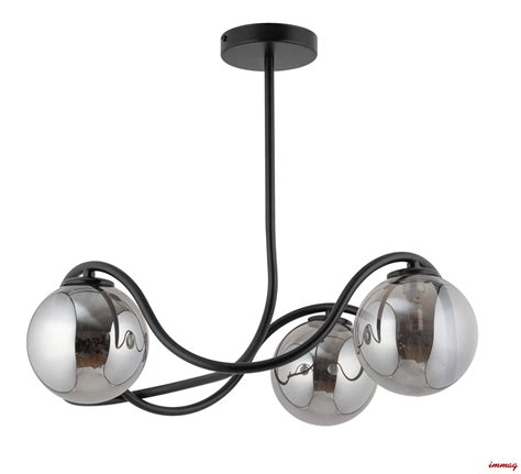 Lampa Sufitowa Plafon Na Kule Czarno Szara Sigma Lighting Vena Ko O