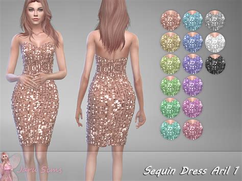 The Sims Resource Sequin Dress Aril 1