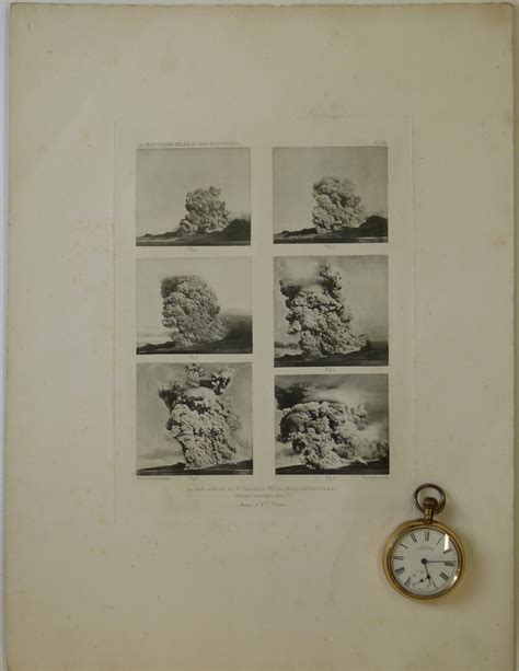 Caribbean, Martinique. 1902. Mt. Pelee eruption photograph sequence ...