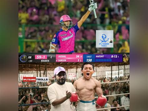 Yashasvi Jaiswal 50 Off 13 Balls Rr Vs Kkr Funny Memes Viral