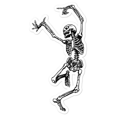 DANCING SKELETON Clear Vinyl Decal Strong Waterproof Premium - Etsy