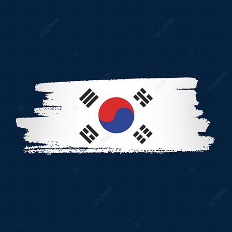 South Korea Flag White Transparent South Korea Flag Brush South Korea