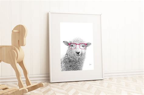 Farm Animal Prints Sheep Art Sheep Wall Art Animal With - Etsy