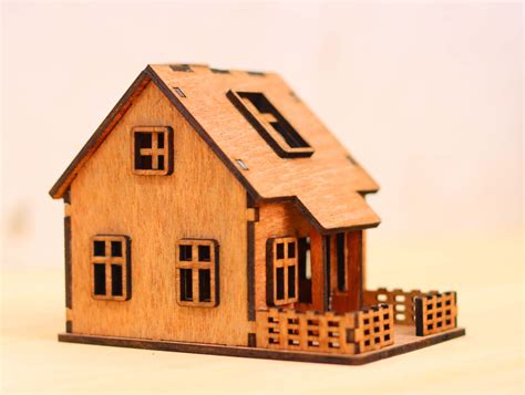 Laser Cut Wood House Model Svg Dxf Cdr Ai Pdf Free Download