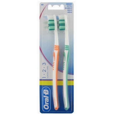 Oral B Classic Care Twin Toothbrushes Medium Pillsorted