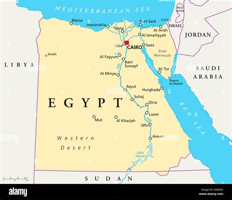 Nile river map hi-res stock photography and images - Alamy