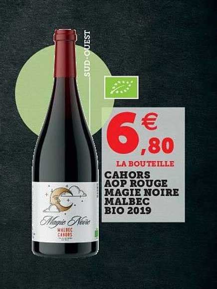 Promo Cahors Aop Rouge Magie Noire Malbec Bio 2019 Chez Hyper U