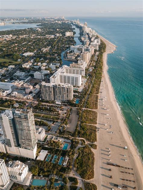 Aerial View Of Miami Beach Florida Usa Editorial Photo Image Of