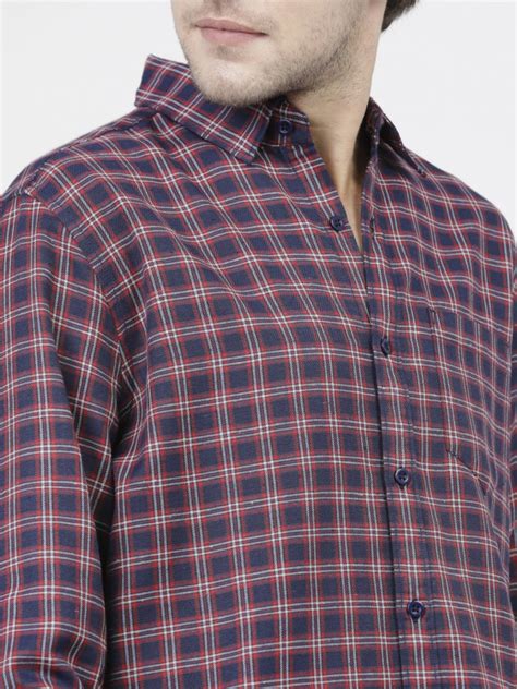 Buy Ketch Navy Red Slim Fit Checked Casual Shirt For Men Online At Rs