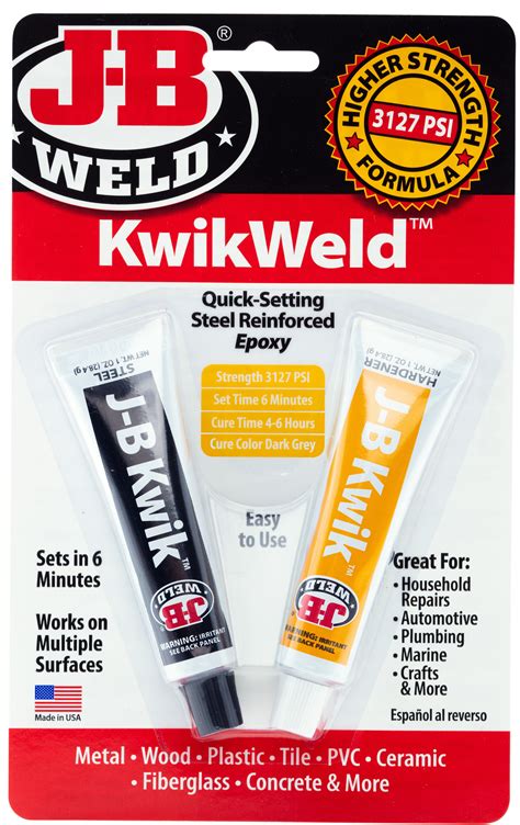 J B Weld Kwikweld Steel Reinforced Epoxy Walmart