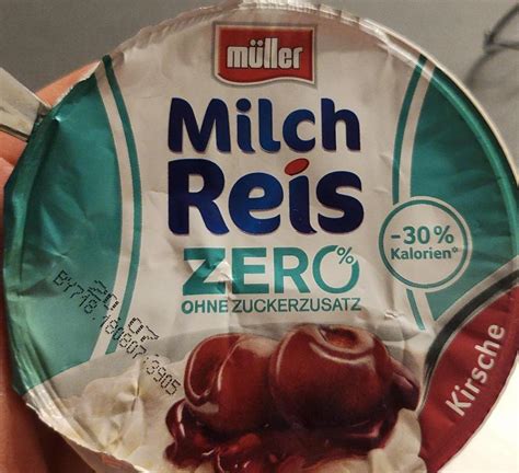 Milch Reis Zero Ohne Zuckerzusatz Kirsche M Ller Kalorie Kj I