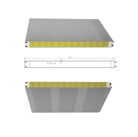 Acoustic Resistance Rockwool Sandwich Panel Insulation Pu Sealing