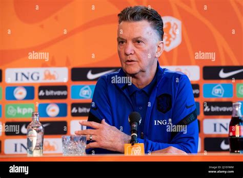 ZEIST NETHERLANDS MARCH 21 Coach Louis Van Gaal Of The Netherlands