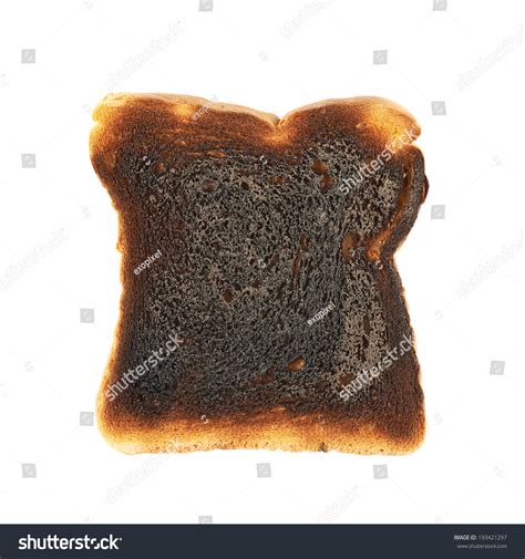 Burnt Toast Bread Slice Isolated Over Stock Photo 193421297 Shutterstock