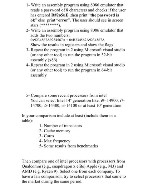 Solved 1 Write An Assembly Program Using 8086 Emulator Chegg