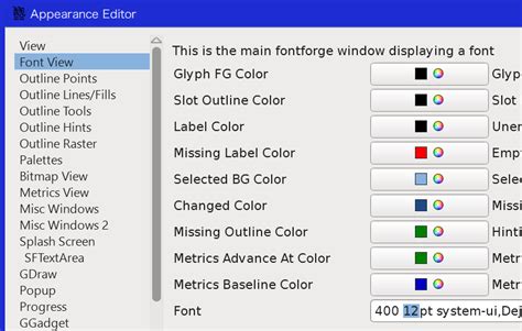 Can I save the Appearance Editor setting? · Issue #5241 · fontforge ...