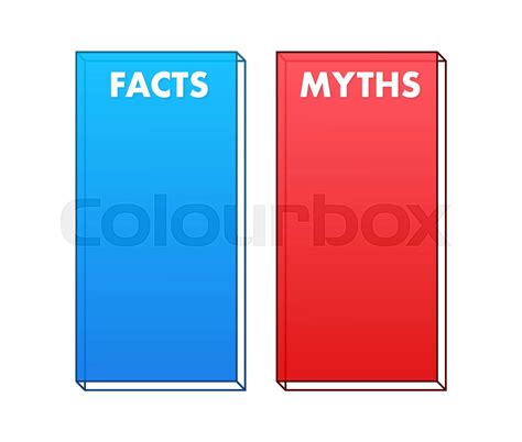 myths facts facts great design   purposes vector stock