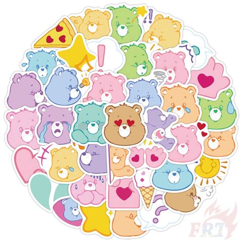 Care Bears Q-1 Stickers 40Pcs/Set DIY Decals Stickers for Album Diary ...