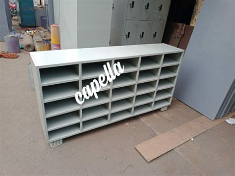 Mild Steel Powder Coated Capella Shoe Cabinet 5 Shelves Free Standing