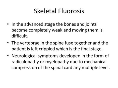 Skeletal Fluorosis - a case report