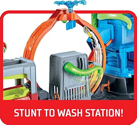 Hot Wheels City Ultimate Octo Car Wash Playset With No Spill Water Tanks 1 Color Reveal Car