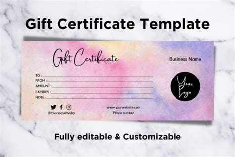 Canva Gift Certificate Template Graphic By Mycreativee Creative