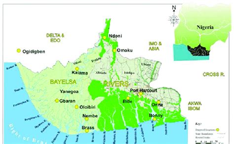 Map of Niger Delta Showing the Sampling Sites. | Download Scientific ...