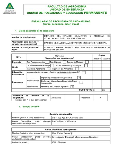 Mpacto Del Cambio Clim Tico Y Medidas De Adaptaci N En El Sector Forestal