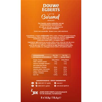 Douwe Egberts Verwenkoffie Latte Caramel Oploskoffie Stuks Bestellen