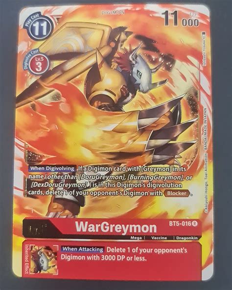 WarGreymon BT5 016 R Card Trading Cards Pokemon Magic And Yu Gi Oh