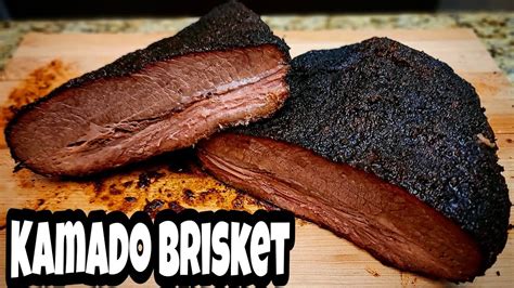 Texas Brisket Smoked On A Kamado Grill Smokin Joe S Pit Bbq Youtube