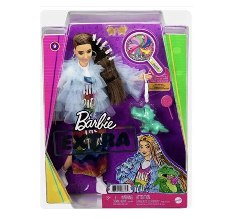 Barbie Extra Docka Brunette Sidecut Zebran I Lysekil