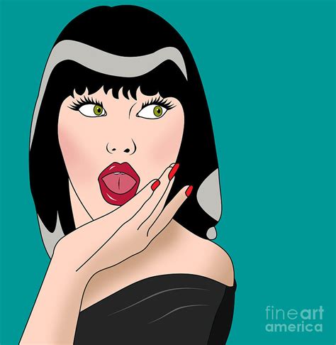 Female Pop Art Artists ~ Pop Art Woman Painting By Mark Ashkenazi ...