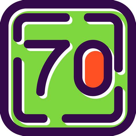 Seventy Filled Icon 38798859 Vector Art at Vecteezy