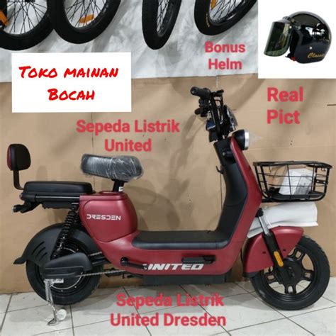 Jual Sepeda Listrik United Dresden Watt Terbaru Bonus Helm Shopee