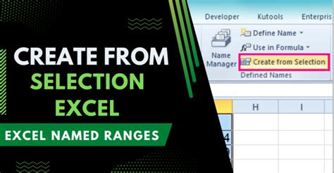 Create from Selection Excel – Excel Named Ranges - Earn & Excel