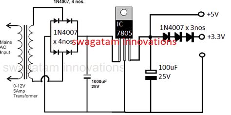 Power Supply Circuit Diagram With Explanation