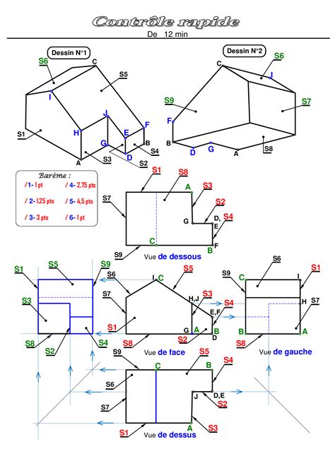 Dessin Technique Corrig D Exercice Alloschool