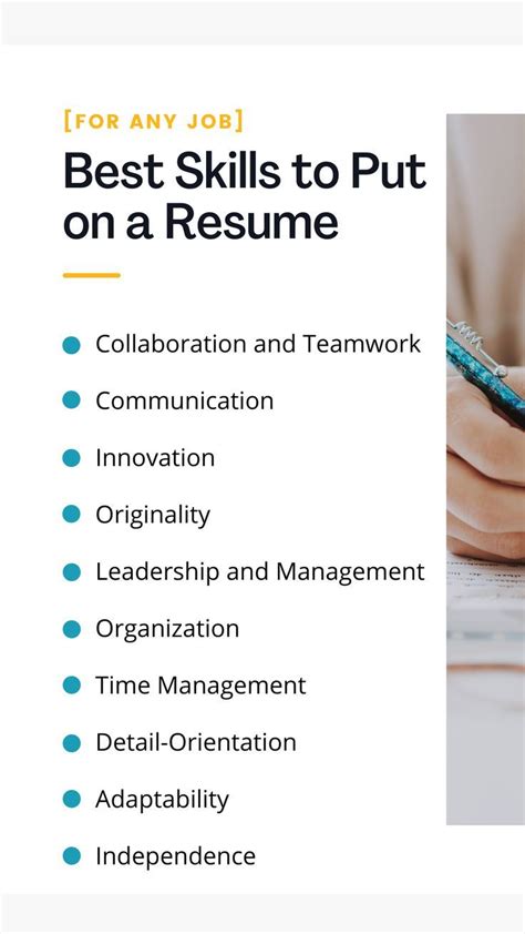 101 Essential Skills To Put On A Resume For Any Job Resume Skills Resume Advice Job