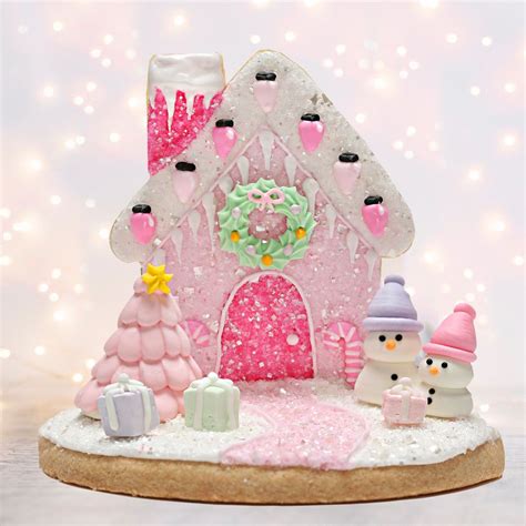 Pink Cookie House Gingerbread House Cookie House Gingerbread