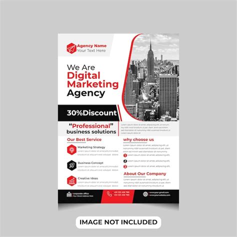 Premium Vector Creative Modern Digital Marketing Agency Flyer Or