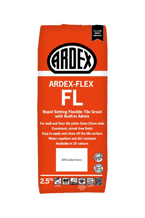 Ardex Flex Fl Flexible Rapid Set Tile Grout For Wide Joints