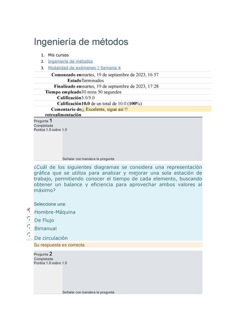 Modalidad De Examen Semana Ingenier A De M Todos Ingenier A De