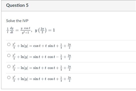 Solved Question 5Solve the | Chegg.com 