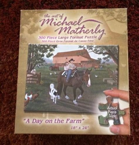 Michael Matherly Piece Puzzle Called A Day On The Farm Ebay