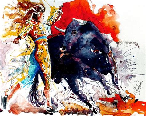 Female Bullfighter By Steven Ponsford Painting Art Fine Art America