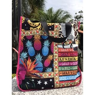 Maxi Bolsa Estilo Farm Ecobag Amor Colorido Gentileza Shopee Brasil