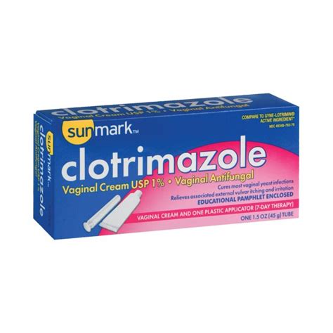 Sunmark Clotrimazole 7 Day Therapy Vaginal Antifungal Cream Usp 1 1 5 Oz