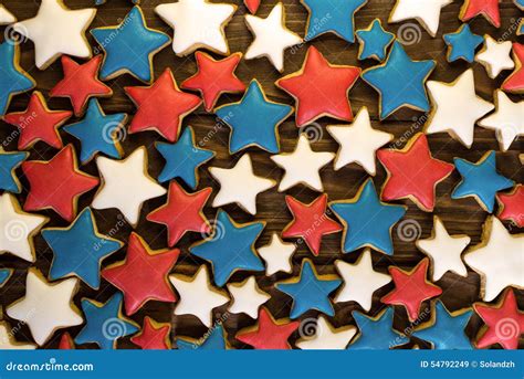 A Lot Of Star Shape Ginger Cookies Stock Image Image Of Horizontal